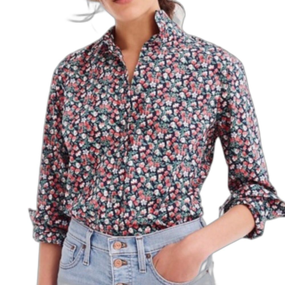 Liberty London Art Fabrics for J. Crew Button Down Top Women's Size 6